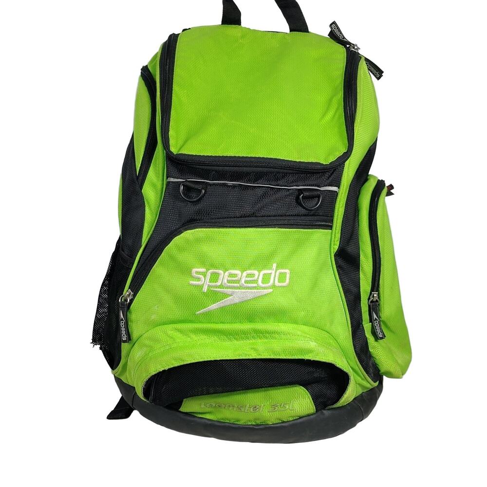Speedo Teamster 35L Backpack Lime Green Black Swim Bag Backpack